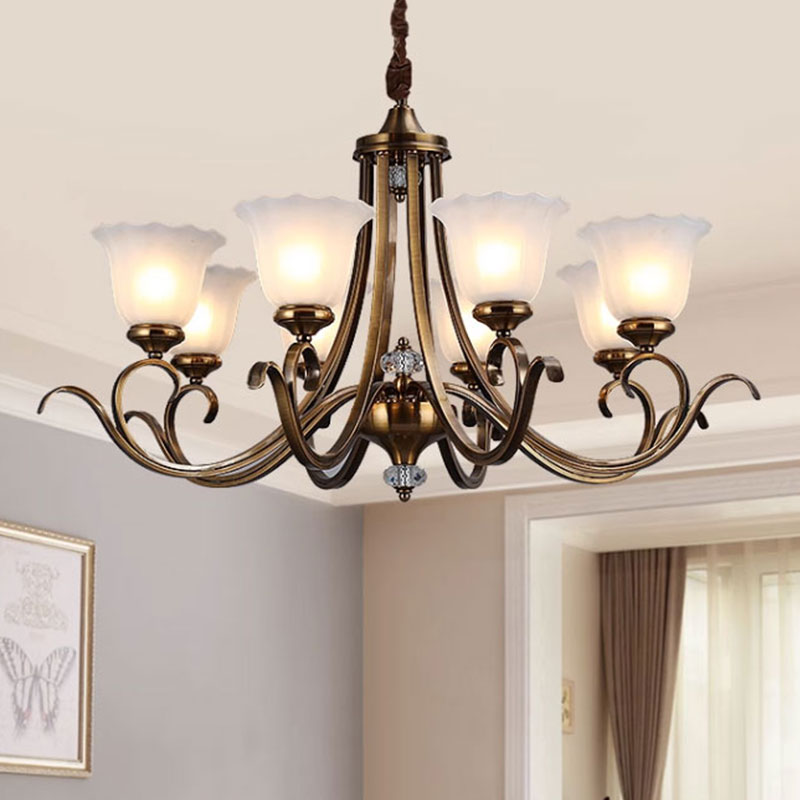 美式吊灯客厅灯欧式奢华餐厅卧室灯简约大气乡村复古复式楼灯具