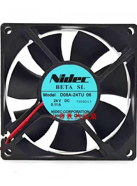 原装 Nidec BETASL D08A-24TU 06 24V 0.11A 8CM 8025 变频器风扇