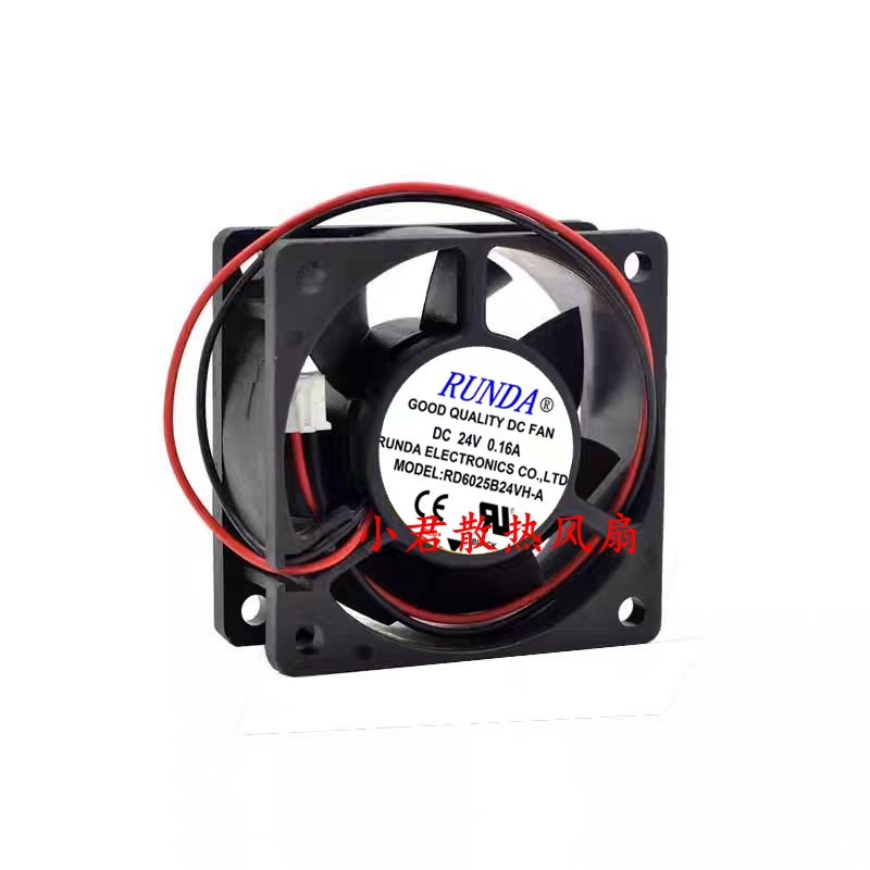 RUNDA润达RD6025B24VH-A DC24V 0.16A 6CM散热风扇变频器机柜风机