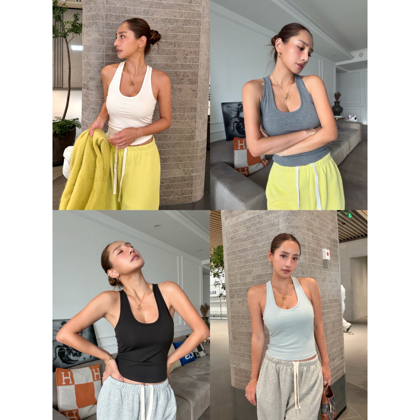 自带胸垫聚拢显瘦遮副乳瑜伽背心