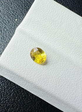 4*5mm黄色碧玺精品金丝雀色的碧玺晶体干净颜色艳丽戒面吊坠