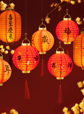 儿童节新款红灯笼国风装饰灯笼宫灯古风2026乔迁进宅手提发光花灯