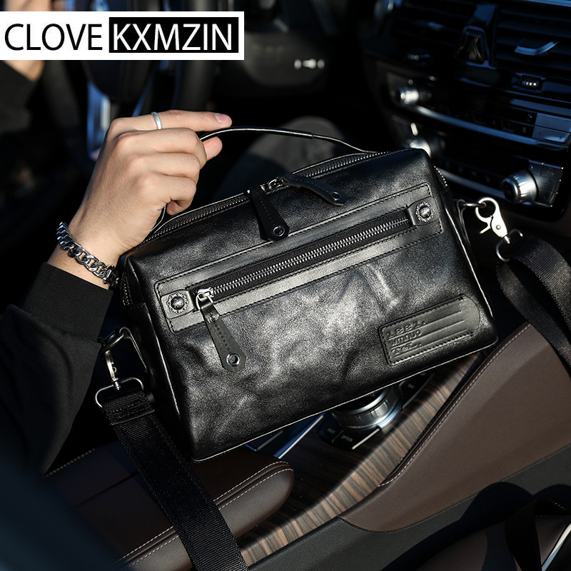 CloveKxmzin真皮男包单肩斜挎包