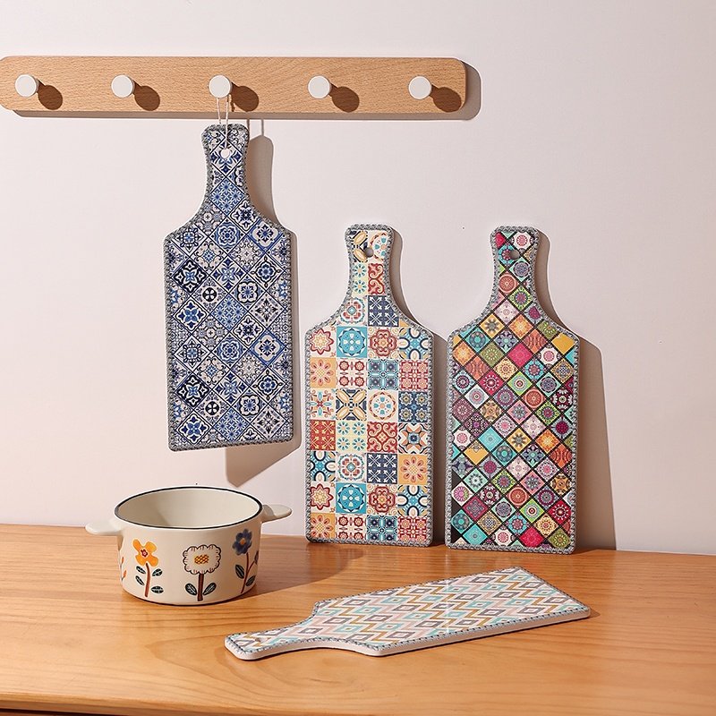 陶瓷咖啡杯垫高级感下午茶盘面包甜店摆盘家用隔热垫中古风托盘,餐饮具,餐垫,淘宝优惠券,粉丝福利购,淘宝优惠卷