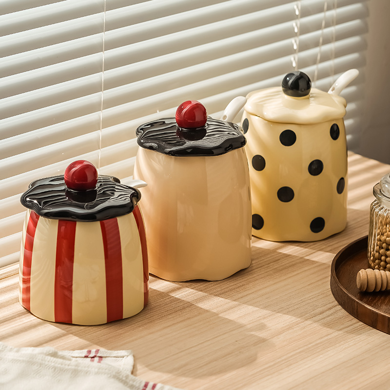 陶瓷猪油罐家用可放冰箱调料罐