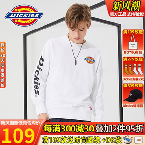 Dickies圆领卫衣男女情侣款帝客潮牌印花24夏季新品休闲纯棉外套