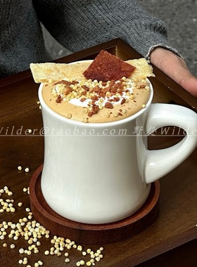 日式简约收腰陶瓷马克杯韩式ins风办公室牛奶杯家用水杯定制LOGO