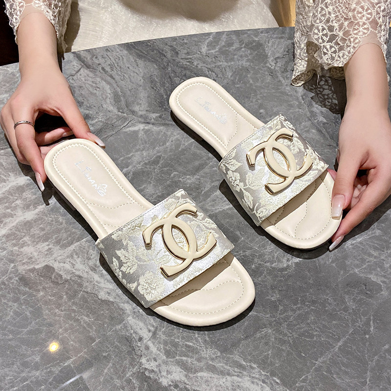 拖鞋女夏外穿2025新款百搭时尚网红一字拖平底软爆款凉拖鞋ins潮,女鞋,一字拖,淘宝优惠券,粉丝福利购,淘宝优惠卷