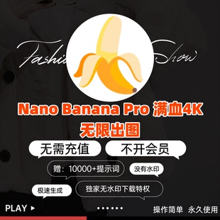 Nano Banana Pro无限4K8K出图即梦海螺viduai不限量文身图生视频