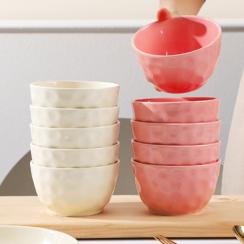 碗 家用陶瓷碗米饭碗加深加厚饭碗创意个性石纹2024年新款碗高温