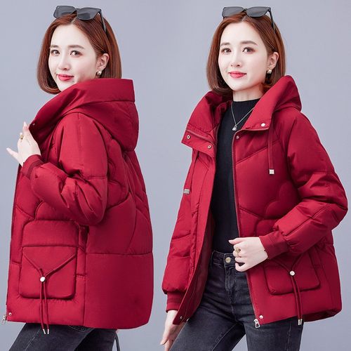 2025新款跨境宽松冬季羽绒棉服女士时尚连帽保暖棉袄百搭时尚外套