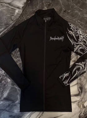 跨境Breathedivinity 2025男运动速干紧身衣健身拉链外套弹力