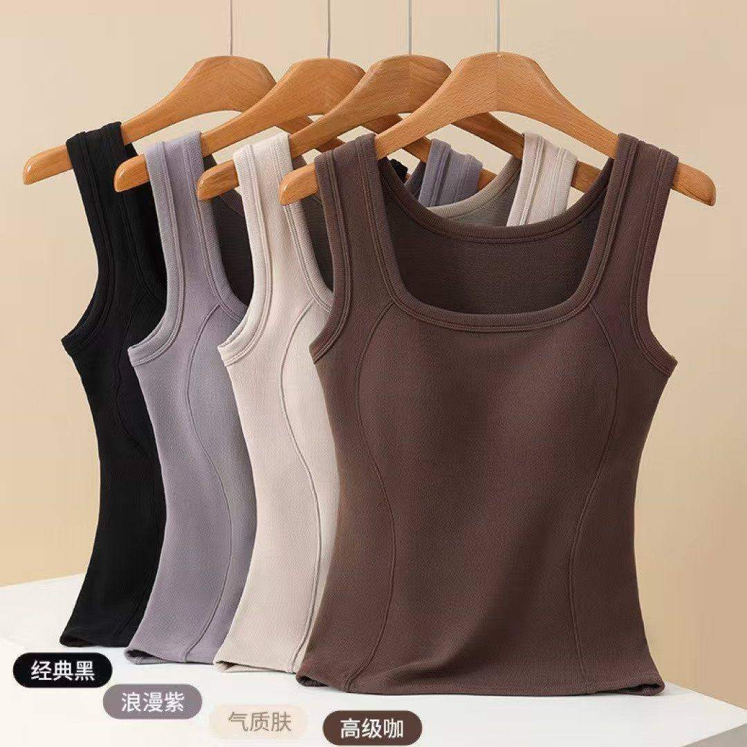 石墨烯保暖背心女带胸垫一体加绒内衣无袖显瘦修身冬新款内搭上衣,女士内衣/男士内衣/家居服,保暖背心,淘宝优惠券,粉丝福利购,淘宝优惠卷
