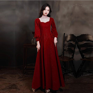 敬酒服新娘结婚当天便装 小个子绝美订婚连衣裙轻奢高端大气回门服