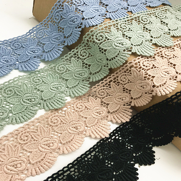 6cm蕾丝diy窗帘水溶刺绣蕾丝花边
