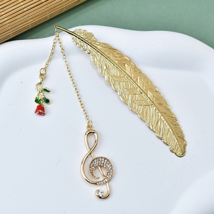 金属音符书签高音谱号工艺老师同学礼物文艺礼盒套装琴行艺校奖品