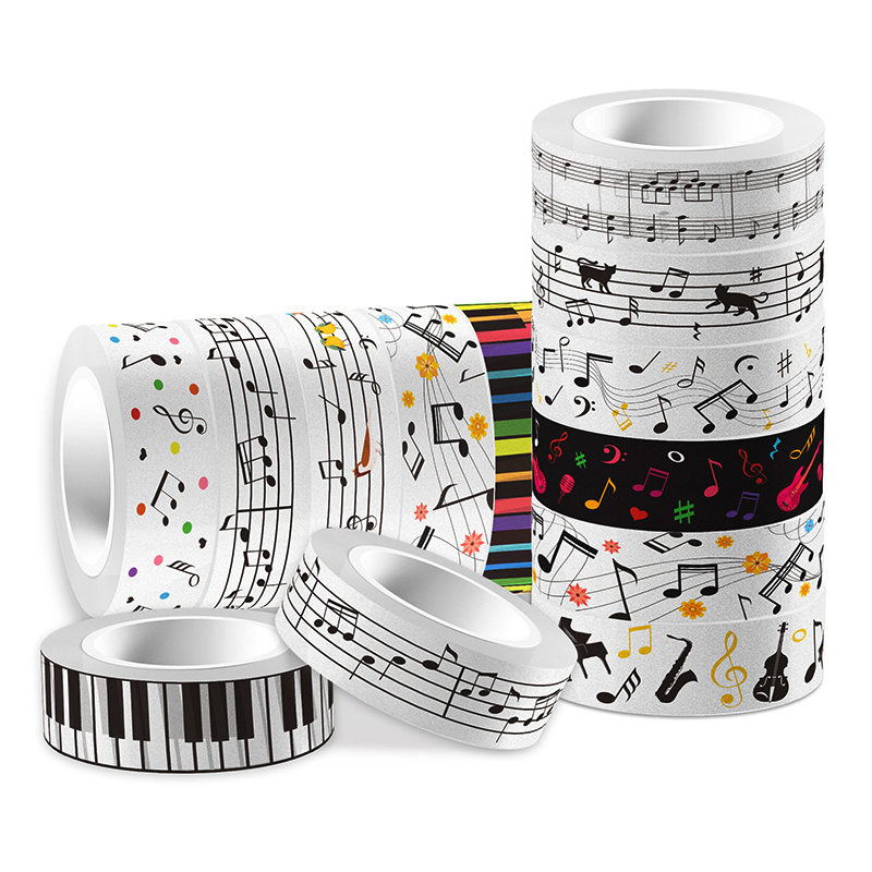 手帐音符胶带和纸小清新钢琴琴键图案乐谱素材装饰贴纸可爱文艺