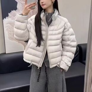 泡芙排骨羽绒棉服女2026新款冬季立领保暖外套短款小个子轻薄棉衣