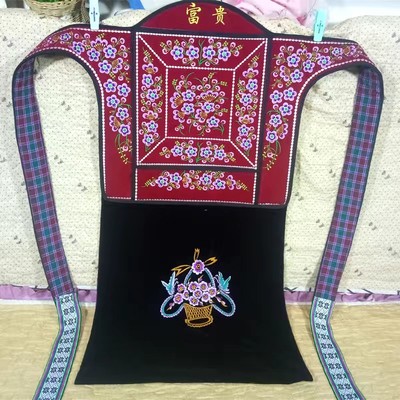 贵州绣花老式婴幼儿童0-3岁背带前后两用简单四季通用送加长带