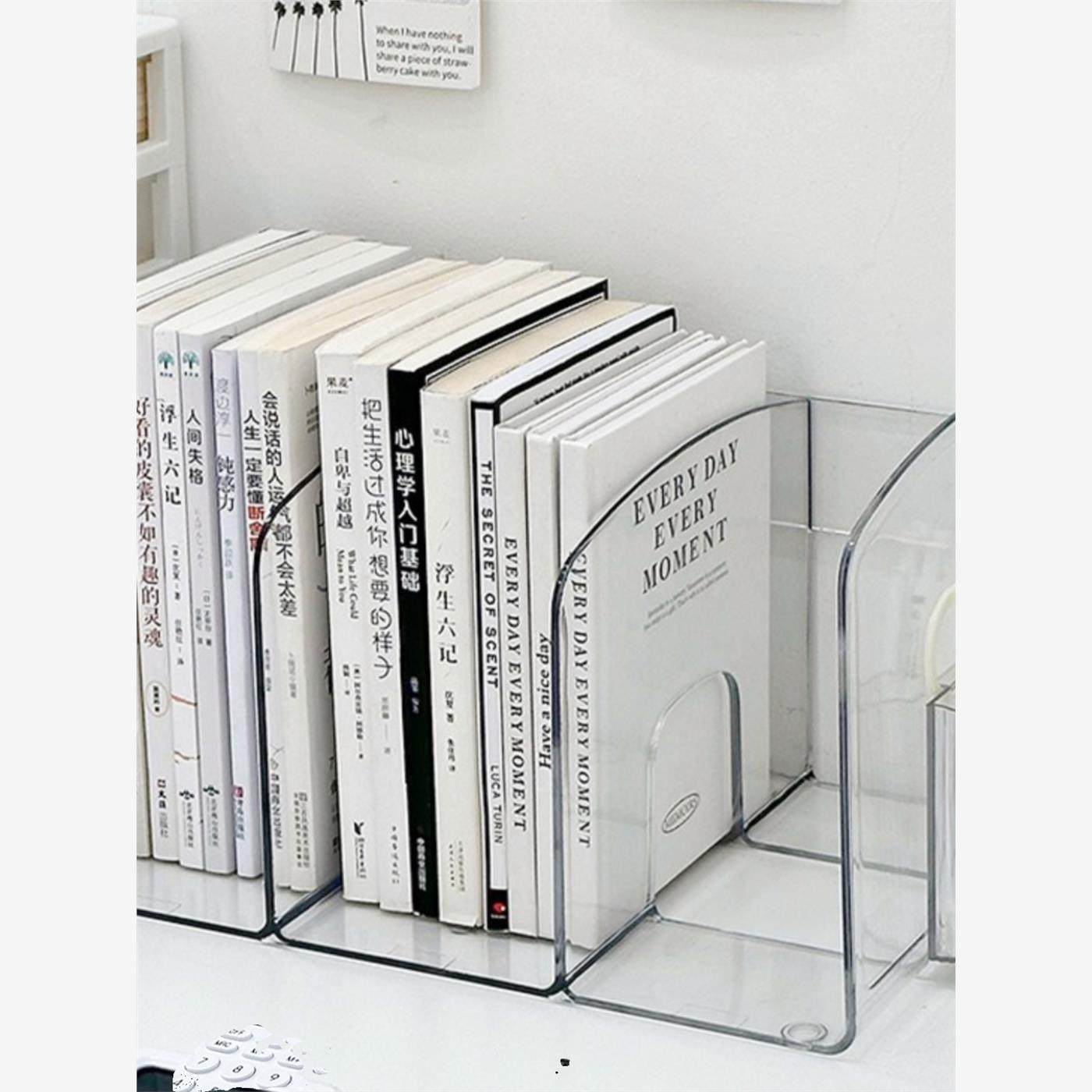 书立架桌面书本收纳架亚克力透明书架学生文具笔筒收纳盒置物架,住宅家具,儿童书架,淘宝优惠券,粉丝福利购,淘宝优惠卷