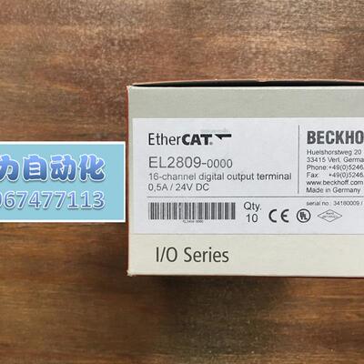 议价全新德国BECKHOFFPLC端子模块 EL1809, EL2809 正品现货