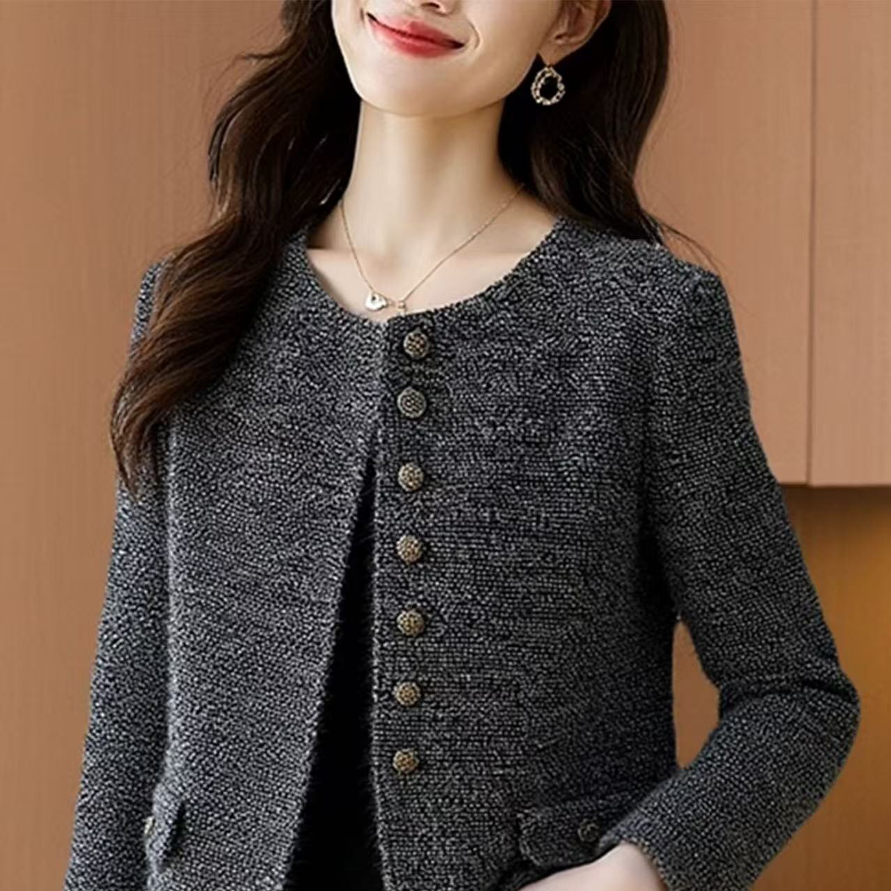 小香风毛呢外套女春秋今年流行爆款高端上档次名媛气质高级感上衣