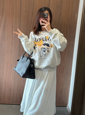 原，少量！26早春韩国潮牌Ma*卡通狗狗小雏菊宽松卫衣圈圈棉上衣