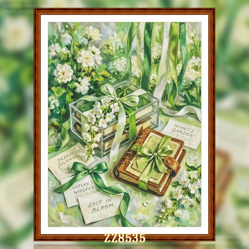 【ZZ8535-绿皮书】十字绣2026新款客厅类型客厅餐厅简约小幅