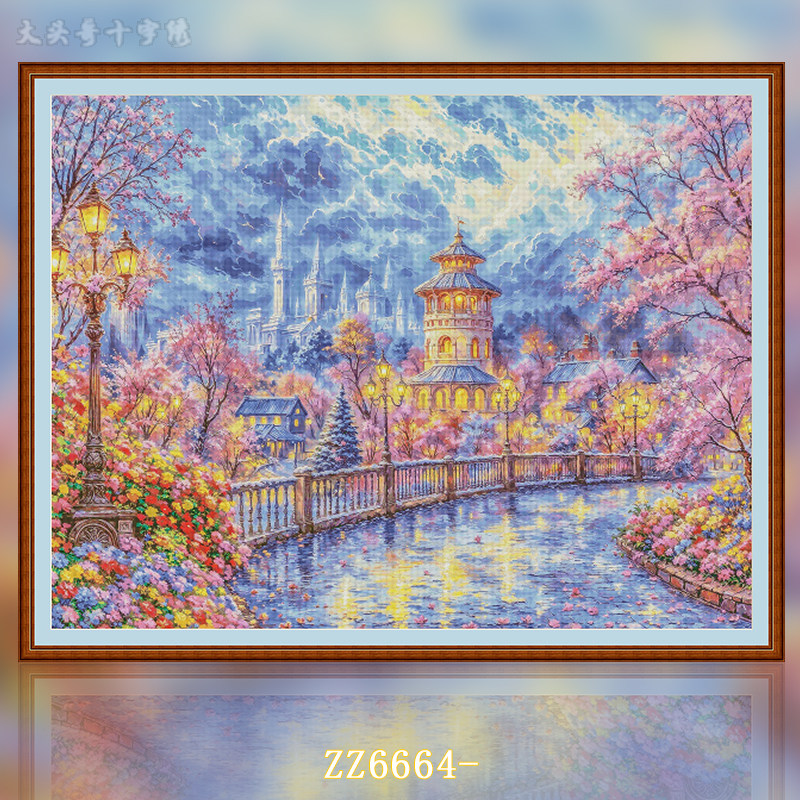 【ZZ6664-风景城堡】十字绣2025新款客厅餐厅简单简约风景欧式画