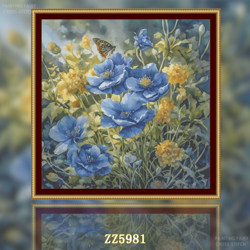 【ZZ5981-仲夏梦之花】十字绣2026新款客厅餐厅简约风景花卉系列