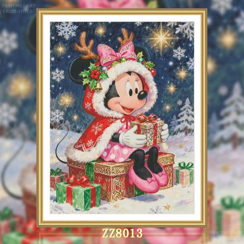 【ZZ8013-圣诞mini】十字绣2026新款客厅餐厅竖版动漫卡通系列画