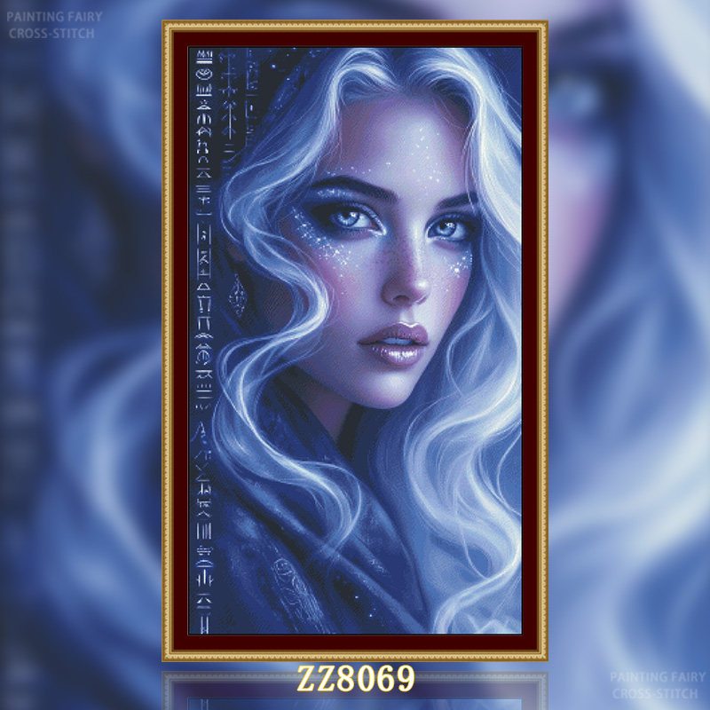 【ZZ8069-星辰女巫】十字绣2026新款简约卧室客厅人物系列竖版画