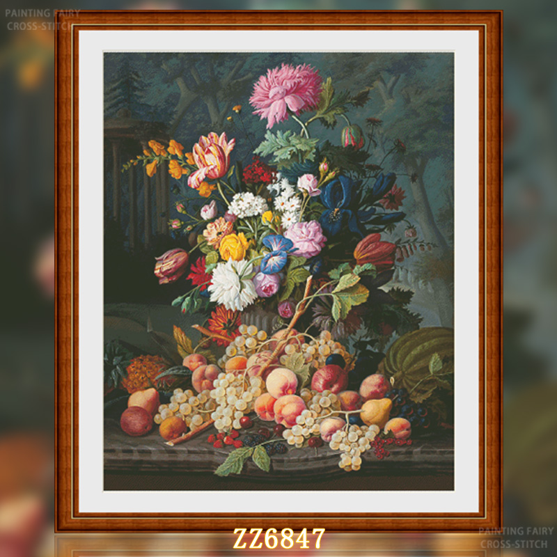 【7象】【ZZ6847-致戴维斯】十字绣2026新款小件线绣客厅花卉系列