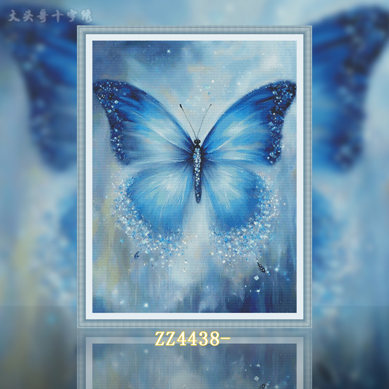 【ZZ4438-蓝舞】十字绣2025新款线绣自己绣手工客厅卧室满绣竖版