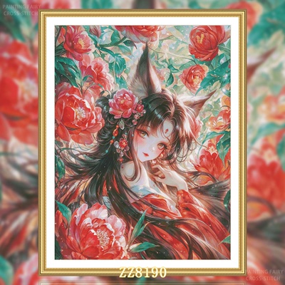 【ZZ8190-青丘小狐仙】十字绣2026新款小件客厅可爱人物系列简约