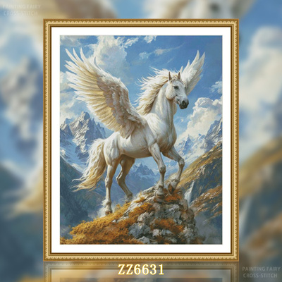 【ZZ6631-白马】十字绣2026新款客厅餐厅简单简约系列油画动物系