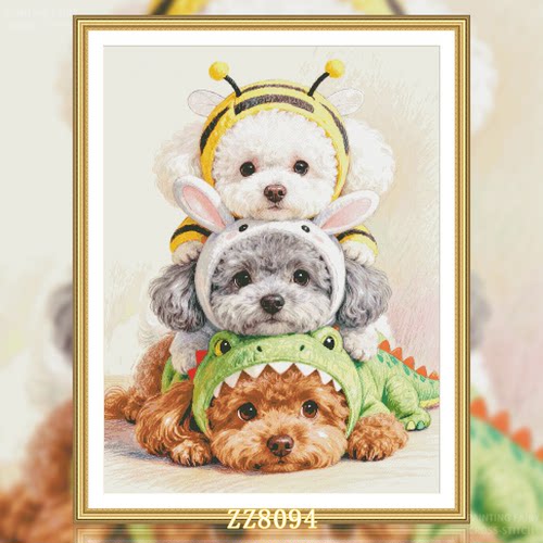 【M-ZZ-动物叠叠乐系列】十字绣2026新款小件客厅餐厅动物系列简