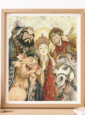 【ZZ8719-嘻游】十字绣2026年新款客厅餐厅竖版人物系列油画玄关