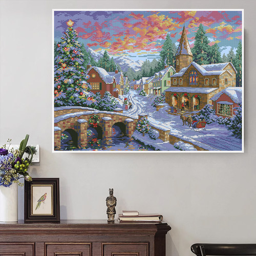 【ZZ3802-圣诞假日村庄】十字绣2