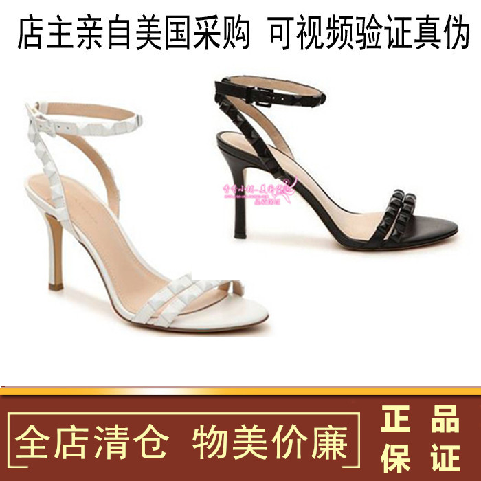 bcbg美国露趾铆钉高跟鞋