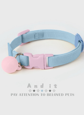 宠物项圈猫咪狗狗脖圈颈圈泰迪犬用品格子休闲彩色织布弹力狗项圈