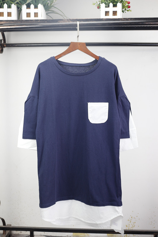 大码mm两件短袖设计感小众