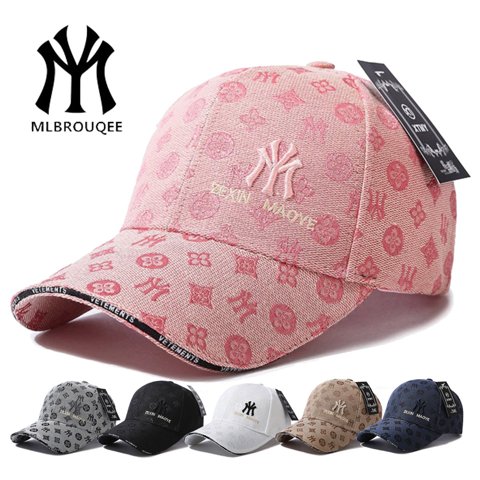 MLBROUQEE防晒遮阳帽男女款2026春夏新款帽子女棒球帽透气鸭舌帽