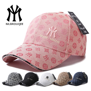 MLBROUQEE防晒遮阳帽男女款2026春夏新款帽子女棒球帽透气鸭舌帽