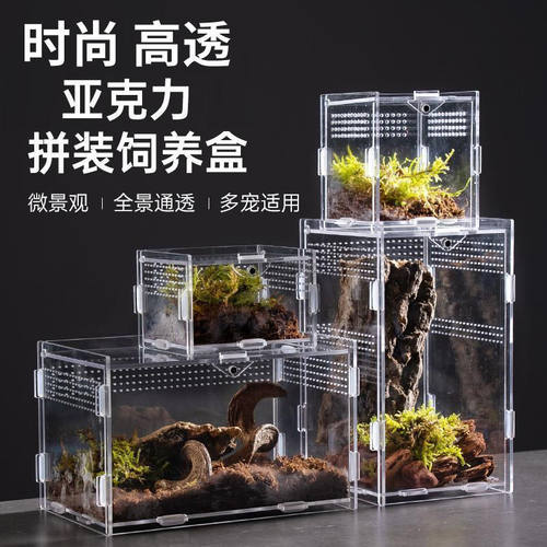 亚克力透明拼装式守宫爬虫箱