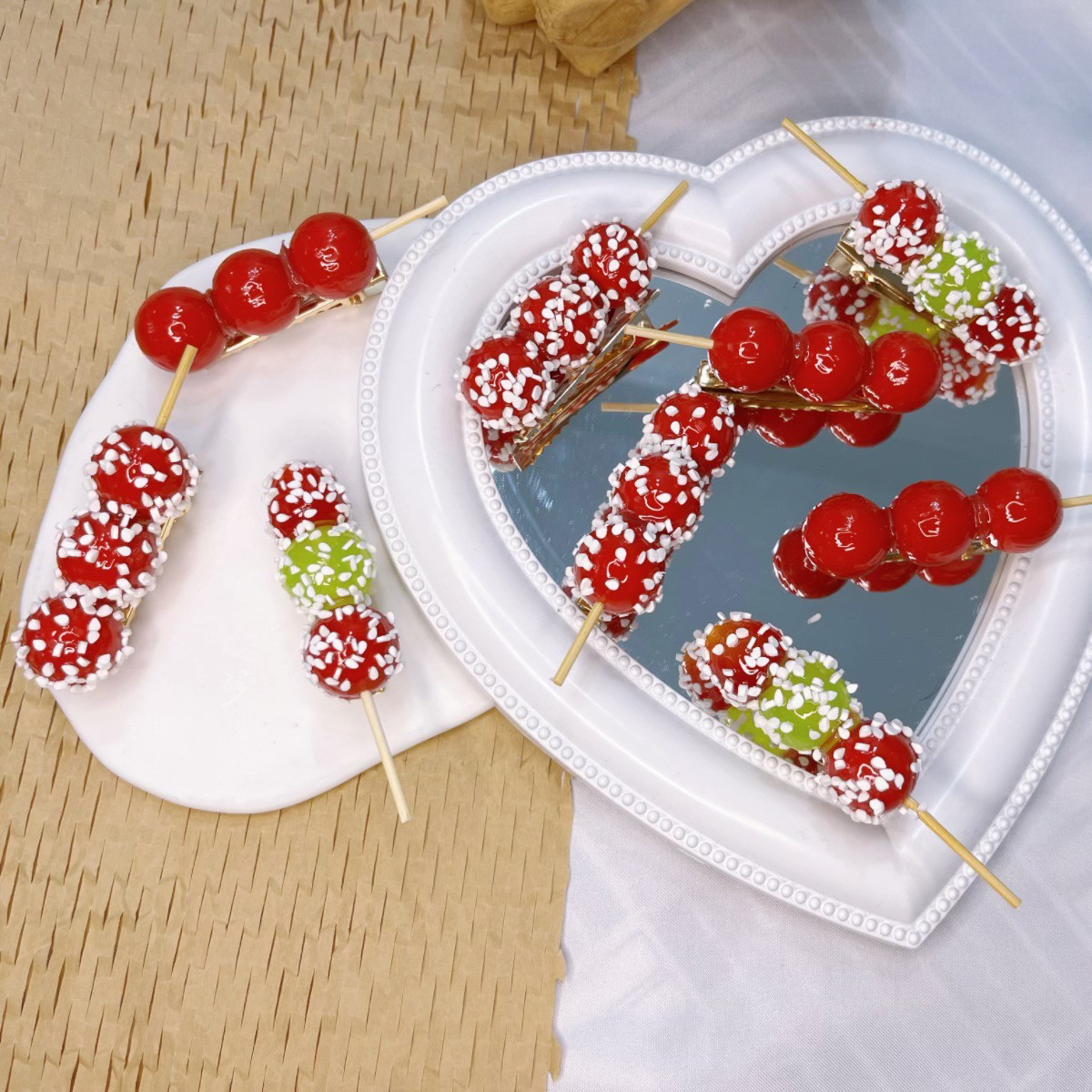 仿真水果侧边夹山楂冰糖葫芦串可爱红色夹子发卡碎发夹儿童女鸭嘴,饰品/流行首饰/时尚饰品新,发饰,淘宝优惠券,粉丝福利购,淘宝优惠卷