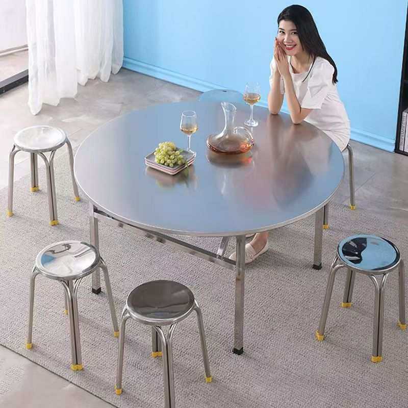 304不锈钢折叠圆桌子特厚餐桌家用出租屋餐馆阳台大排档酒席食堂,鲜花速递/花卉仿真/绿植园艺,其它园艺用品,淘宝优惠券,粉丝福利购,淘宝优惠卷