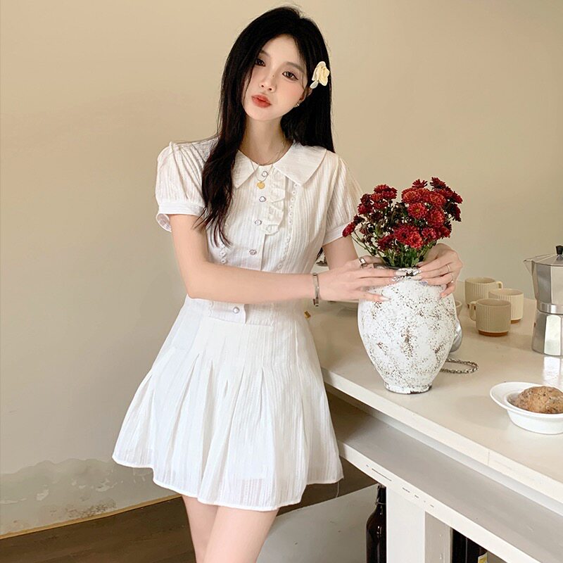 夏季套装女两件套时尚气质韩系穿搭绝美温柔风减龄显瘦洋气高级感