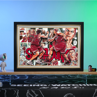 灌篮高手世纪击掌动漫立体画卧室书房装饰画客厅手工摆画生日礼物