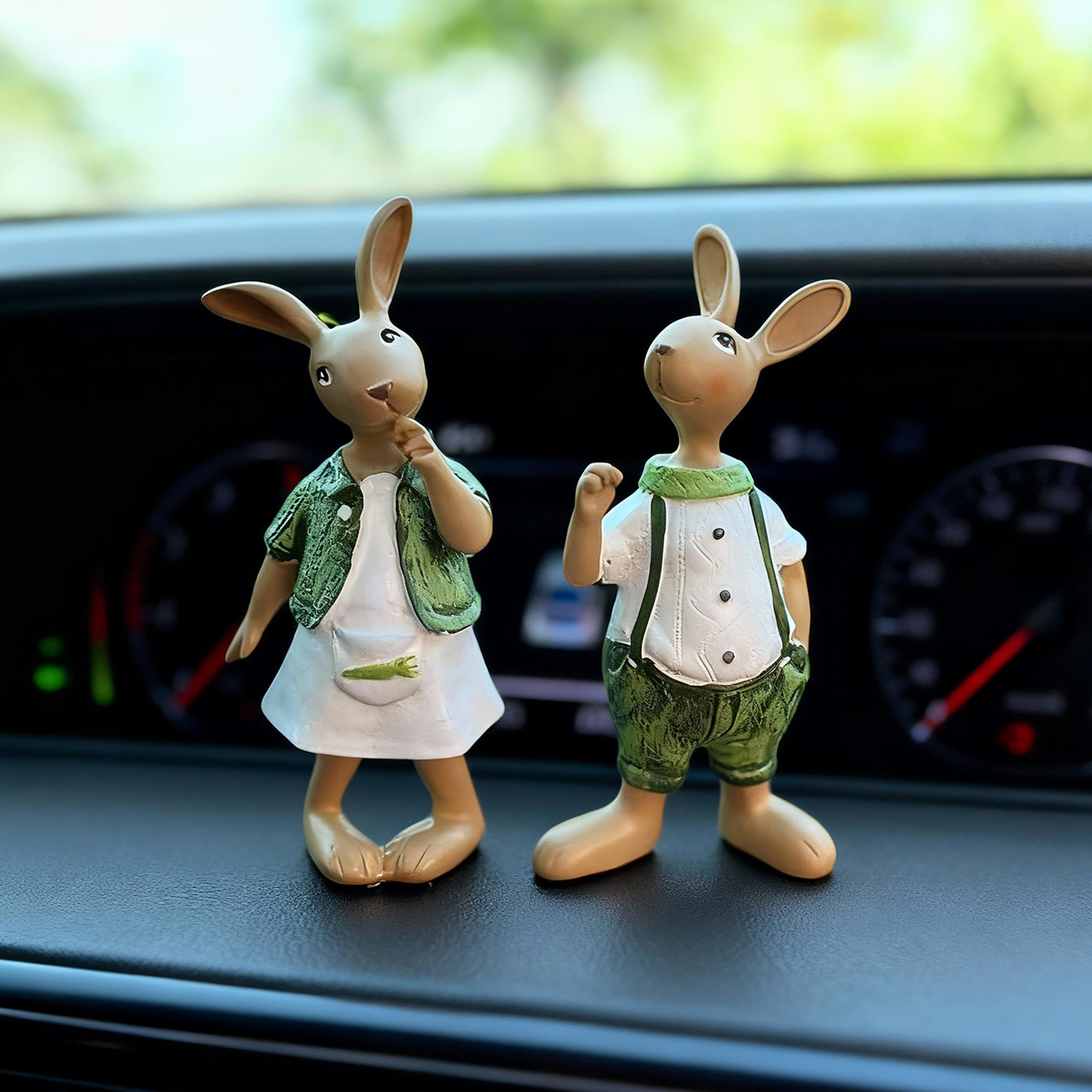 田园卡通树脂兔子摆件